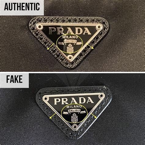 how to spot fake prada purse|Prada label authentic.